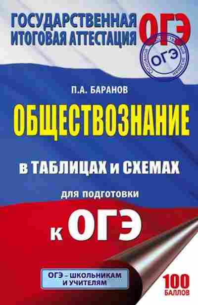 Книга ОГЭ Обществознание в таблицах и схемах 5- 9кл. Баранов П.А., б-983, Баград.рф